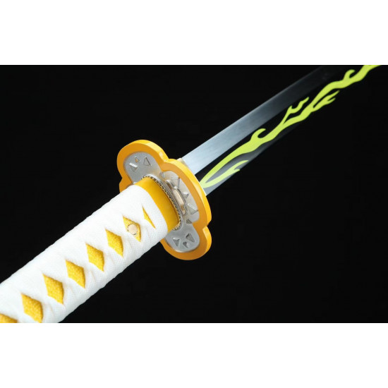 Longquan Animation Sword manually upgraded version / Animation /sharp /鬼灭之刃-我妻善逸 /ZSA 68
