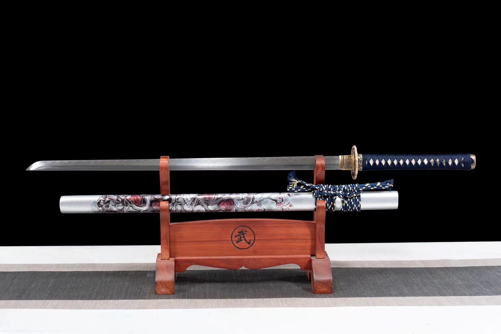 Longquan hand forged samurai sword / steelmaking fire blade