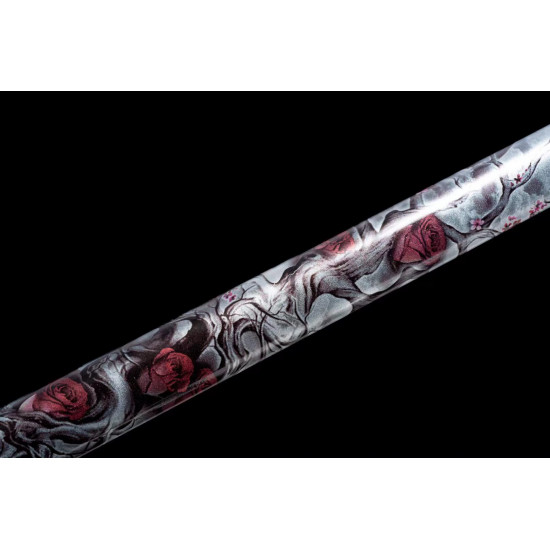 Longquan hand forged samurai sword / steelmaking fire blade / works of art  /sharp/鬼泣 / BT 03
