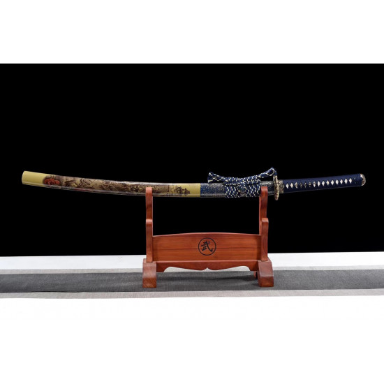 Longquan hand forged samurai sword / steelmaking fire blade /works of art /sharp /龙武士 BT 04