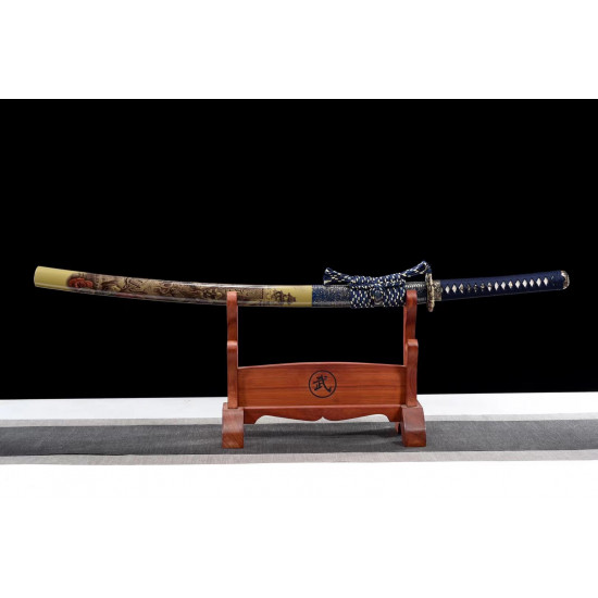 Longquan hand forged samurai sword / steelmaking fire blade /works of art /sharp /龙武士 BT 04