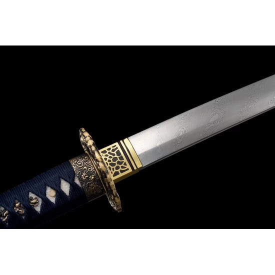 Longquan hand forged samurai sword / steelmaking fire blade /works of art /sharp /龙武士 BT 04