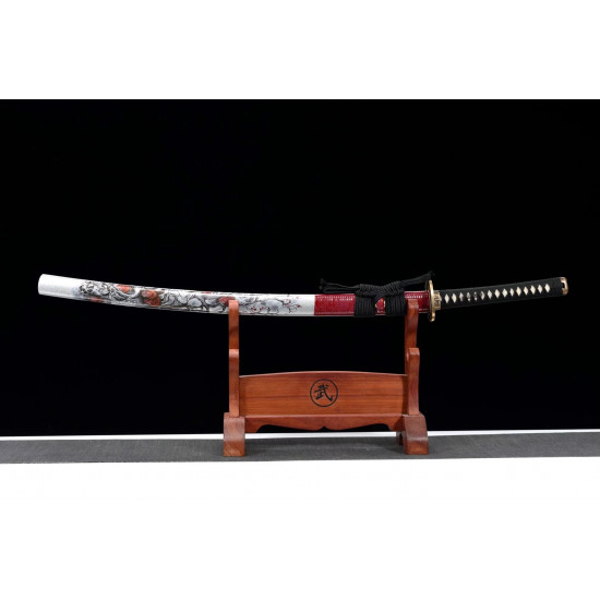 LONGQUAN HAND FORGED SAMURAI SWORD / STEELMAKING FIRE BLADE /sharp  /腰媚 BT 07