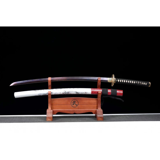 LONGQUAN HAND FORGED SAMURAI SWORD / STEELMAKING FIRE BLADE /sharp  /腰媚 BT 07