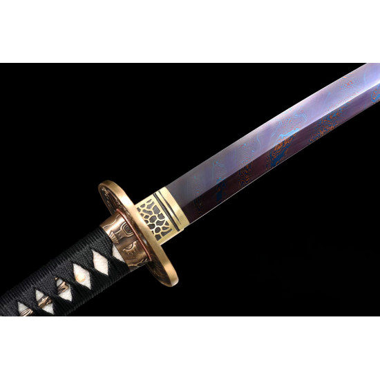 LONGQUAN HAND FORGED SAMURAI SWORD / STEELMAKING FIRE BLADE /sharp  /腰媚 BT 07