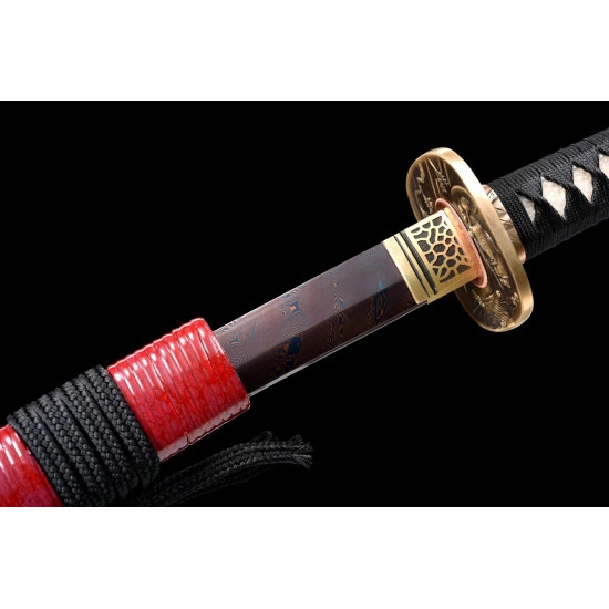 LONGQUAN HAND FORGED SAMURAI SWORD / STEELMAKING FIRE BLADE /sharp  /腰媚 BT 07