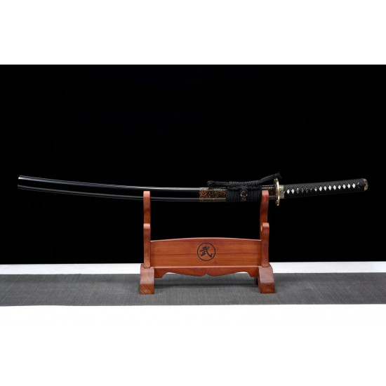 LONGQUAN HAND FORGED JAPANESE KATANA SWORD / T10 STEEL BURNING BLADE / works of art / 蛮龙/ BT 10