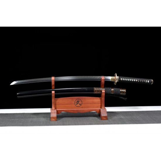 LONGQUAN HAND FORGED JAPANESE KATANA SWORD / T10 STEEL BURNING BLADE / works of art / 蛮龙/ BT 10