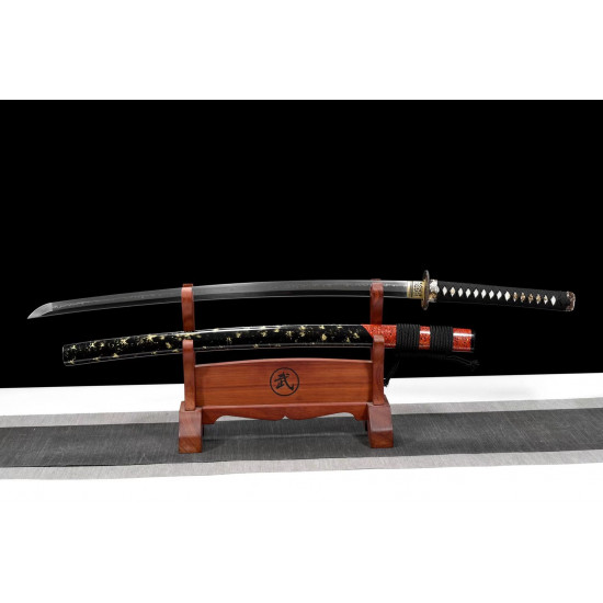 LONGQUAN HAND FORGED JAPANESE KATANA SWORD / T10 STEEL BURNING BLADE / works of art / 追龙/ BT 11