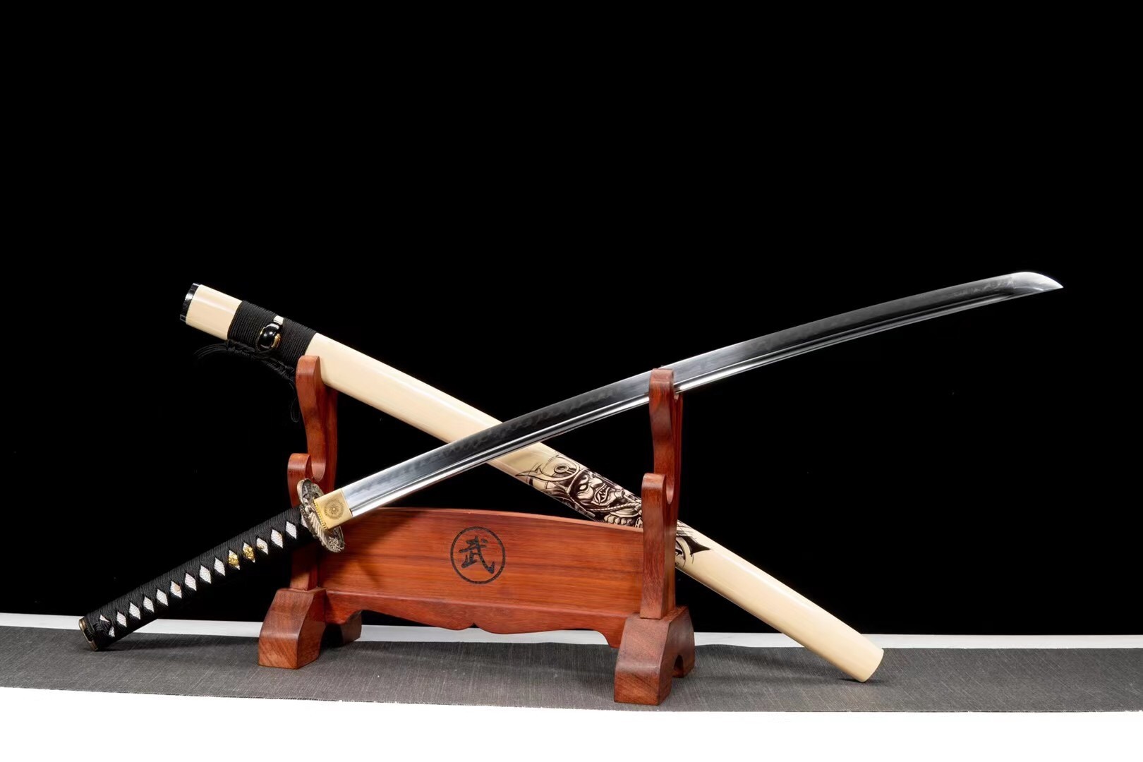 武具甲冑 刀掛 遠州 桑 時代物(A891) Edo period antique Kozuka and Kogatana for Samurai Sword (K