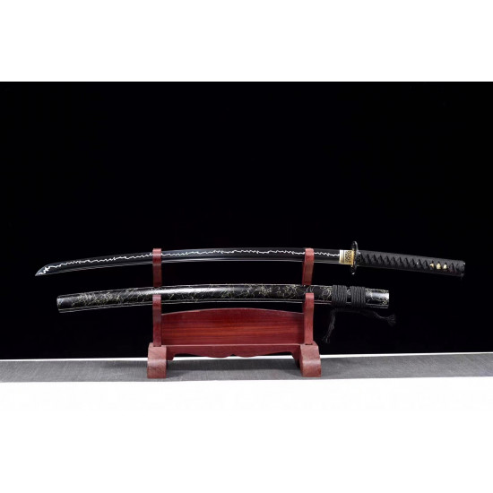 Longquan Hand Forging/Japan katana/ High Performance/ sharp/黑寡妇/WS38