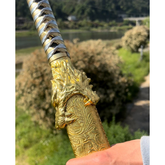 Chinese handmade sword/short/high performance/sharp/金龙斩/CS 70