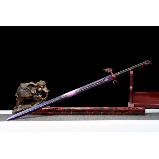 Chinese handmade sword/practical/high performance/sharp/紫耀战剑/CS 80