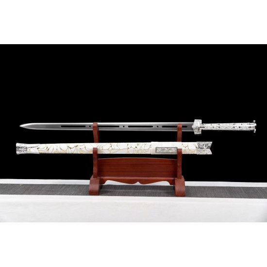 Chinese handmade sword/practical/high performance/sharp/冰魄汉剑白/CS 86